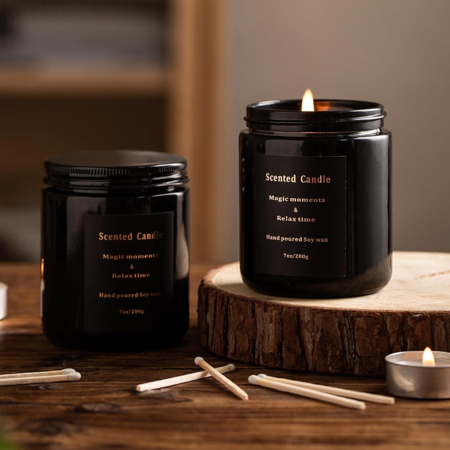 Sage Candle - Sage Candles for Cleansing, Soy Candles Non Toxic, Velas Aromáticas Para El Hogar, Strong Scented Candles, White Sage Candle, Mix Fragrance Smokeless 100% Natural 7Oz 40H(Sage &Sea Salt)