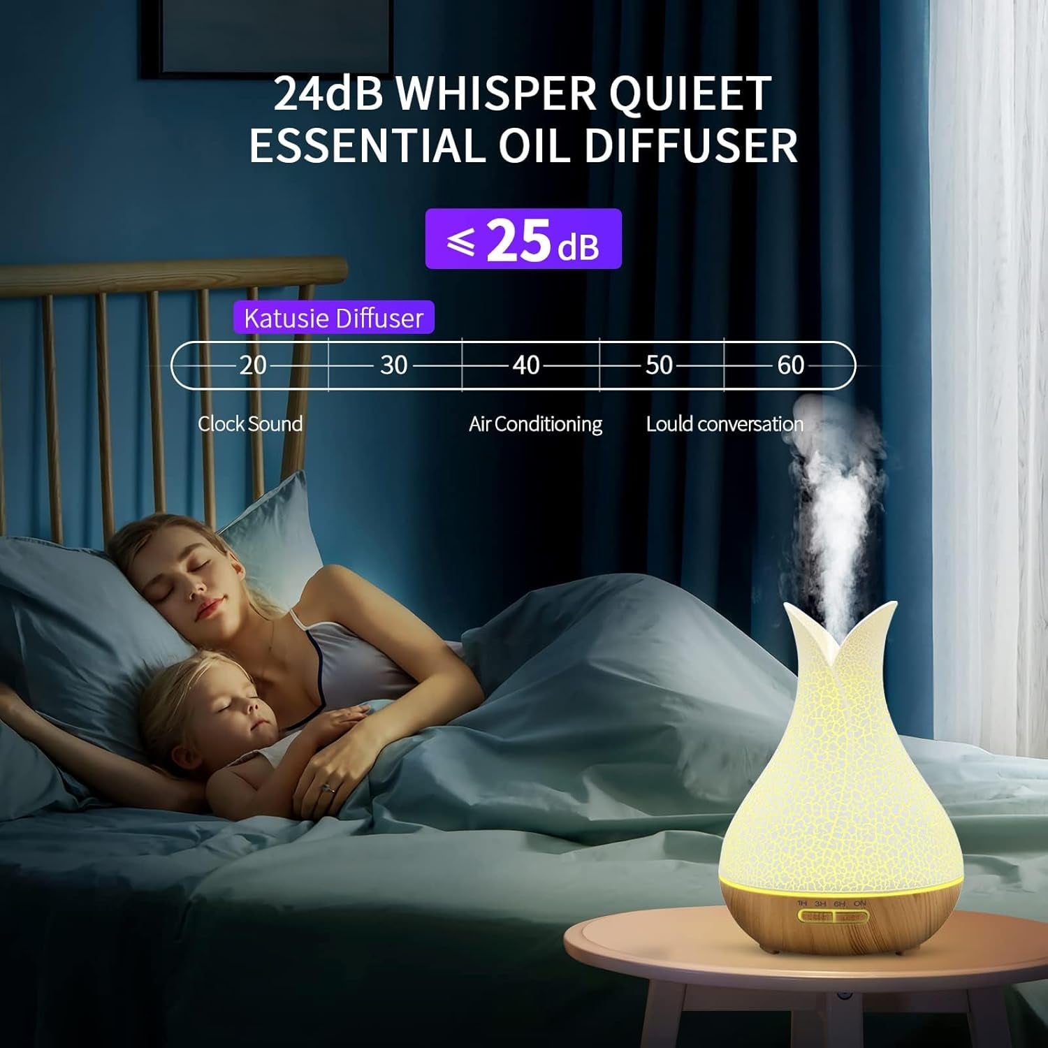 Home Aromatherapy Essential Oil Diffuser: Colorful Crack Bedroom Atmosphere Decoration - Delicate Mist Automatic Shutdown
