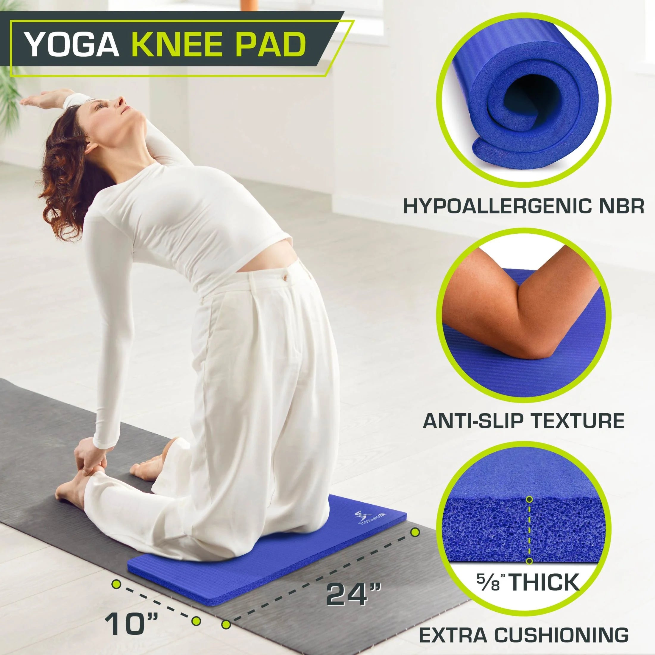 Yoga Knee Pad & Elbow Cushion 15Mm for Pain Free Joints
