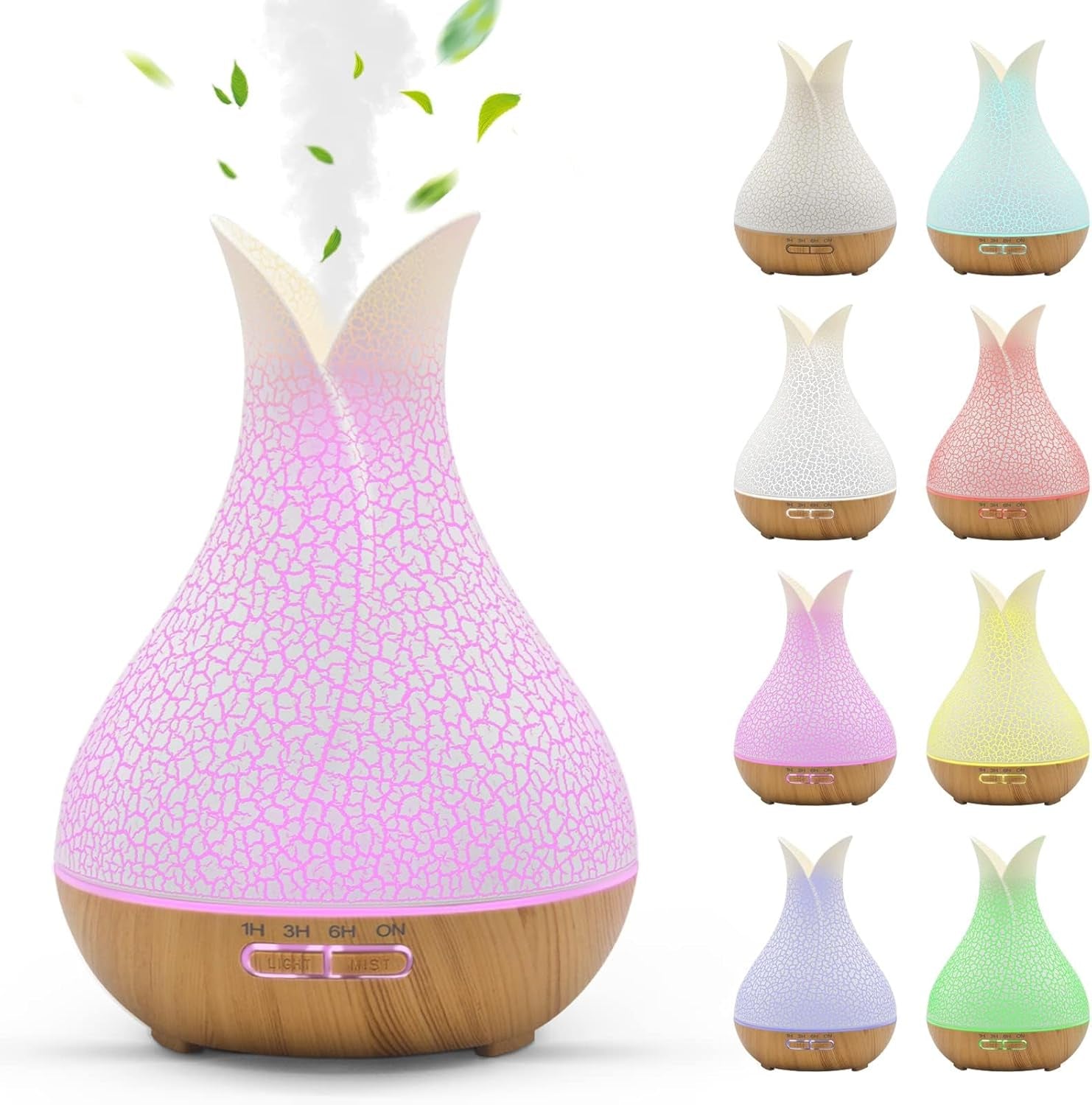 Home Aromatherapy Essential Oil Diffuser: Colorful Crack Bedroom Atmosphere Decoration - Delicate Mist Automatic Shutdown