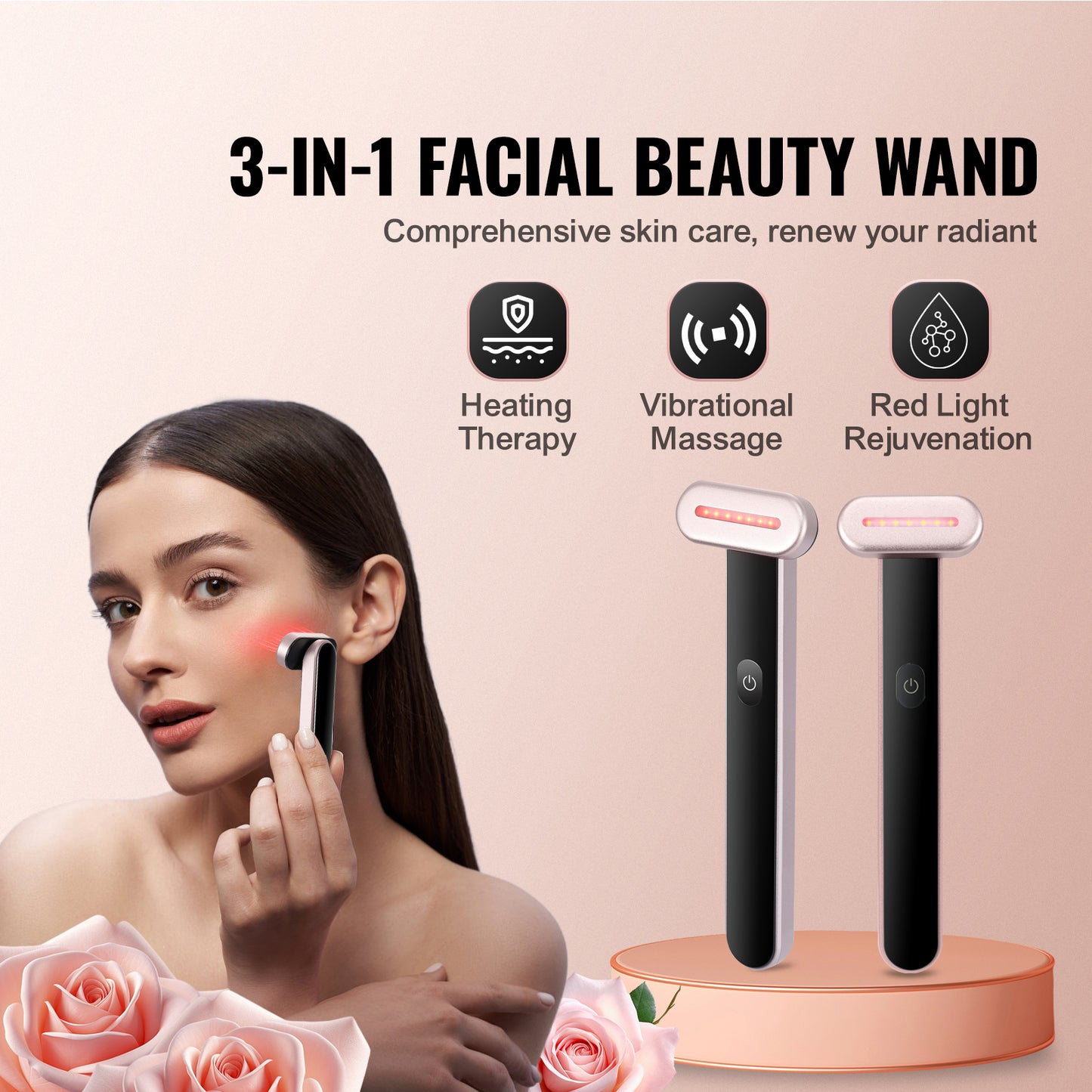 7-Color Light Therapy Wand for Radiant Skin