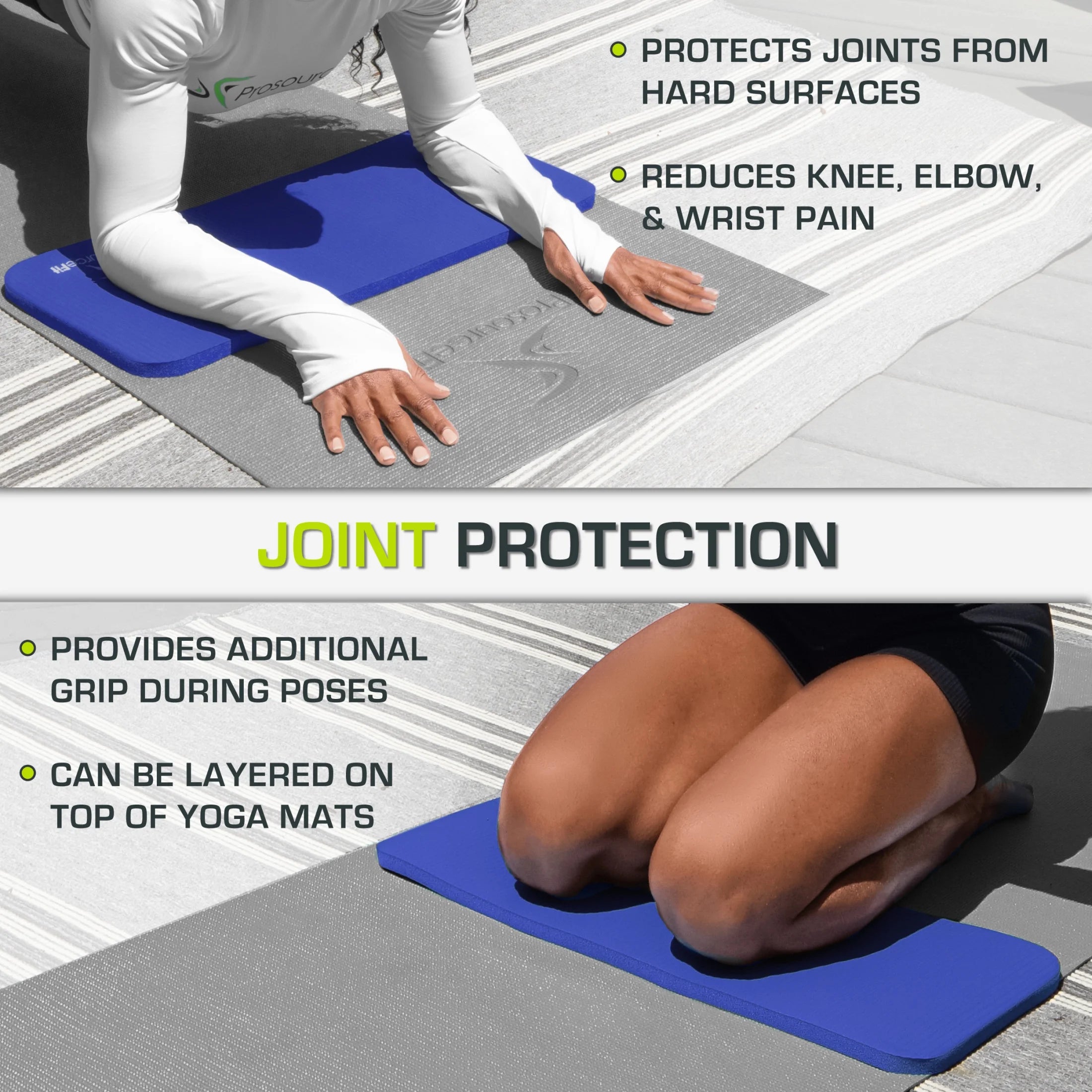 Yoga Knee Pad & Elbow Cushion 15Mm for Pain Free Joints