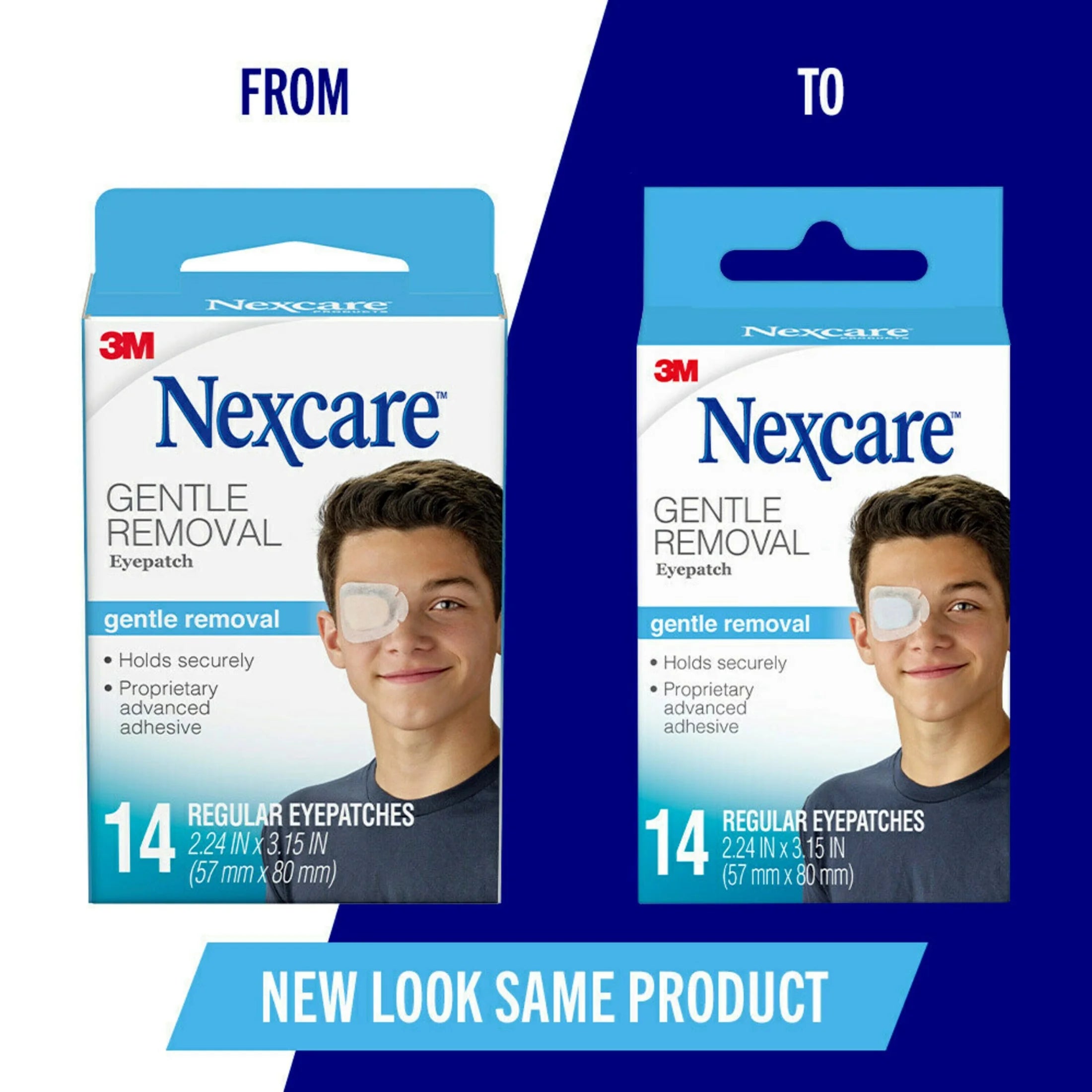 Nexcare Gentle Removal Eye Patch, Regular Eyepatches, 14 Ct.