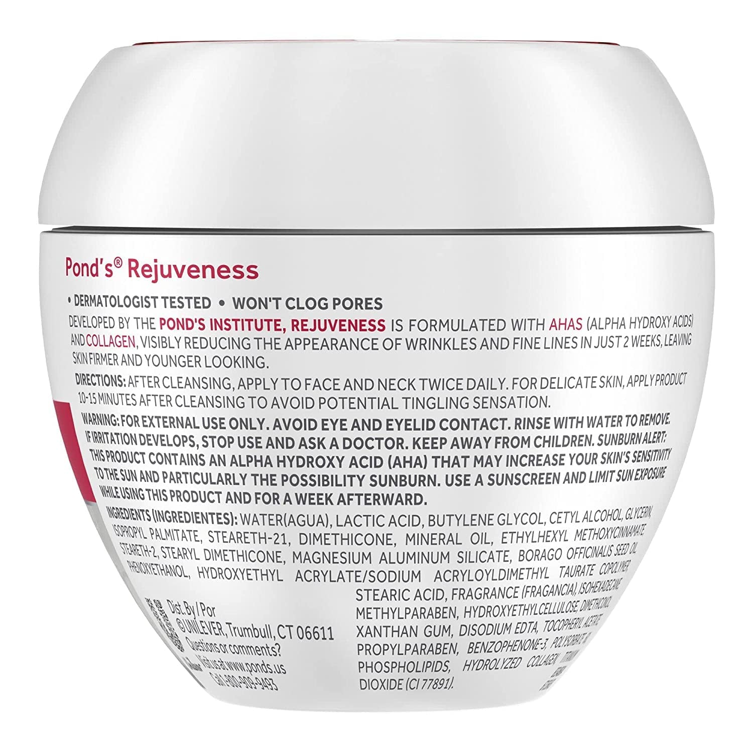 Rejuveness Anti-Wrinkle Face Cream with Alpha Hydroxy Acid and Collagen, 14.1 Oz