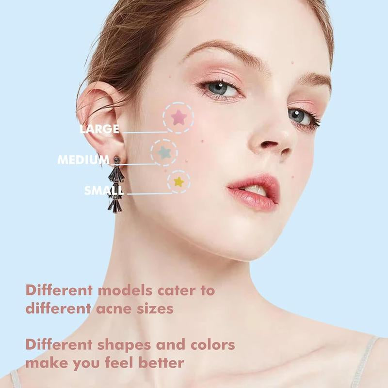Hydrocolloid Acne Patches for Facial Care - 304 Pieces with Salicylic Acid, Tea Tree Oil, and Calendula Oil