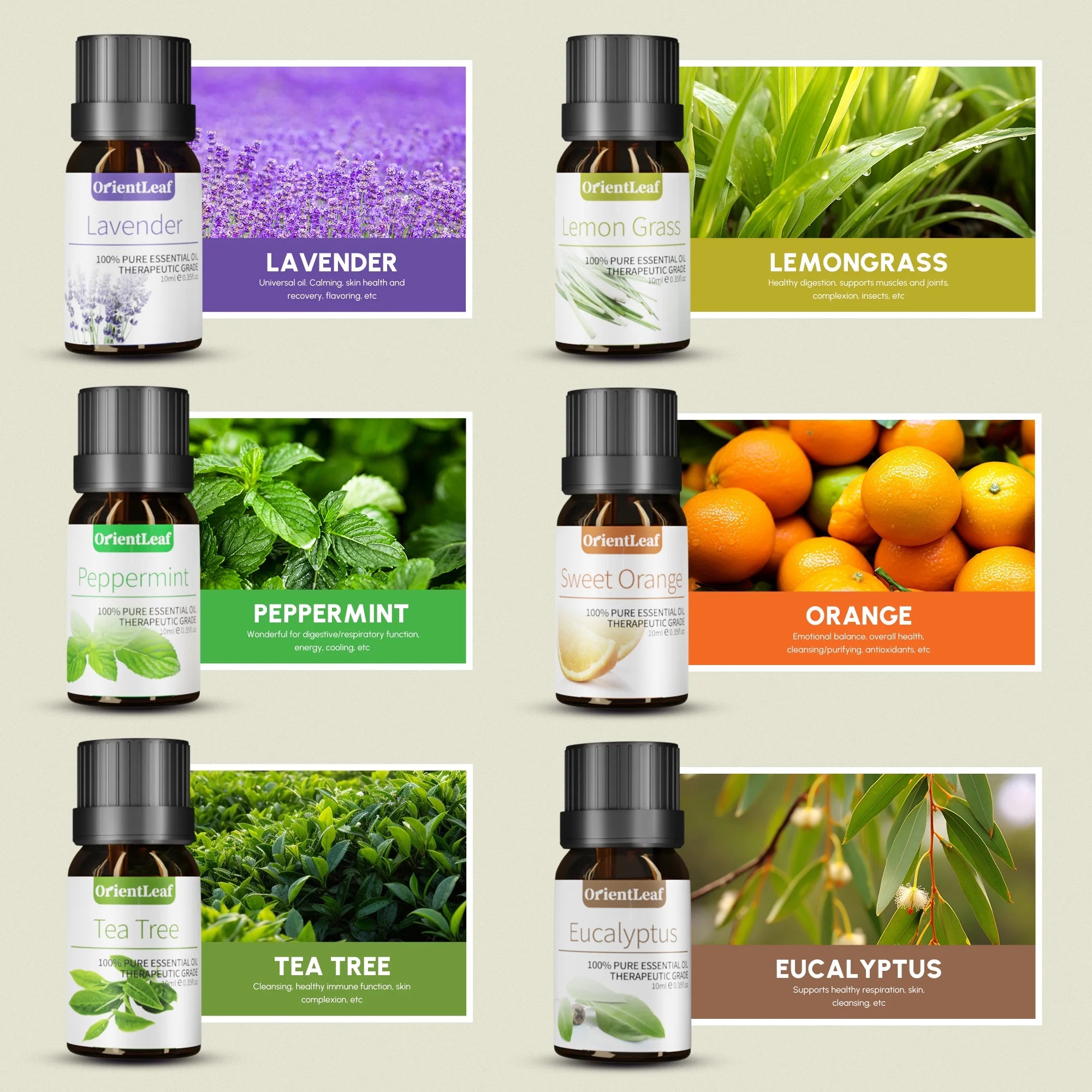 Essential Oils Set with Greetingift Card, 100% Pure Essential Oil Gift Set for Essential Oil Diffuser, Aromatherapy, Sleep, Massage & DIY