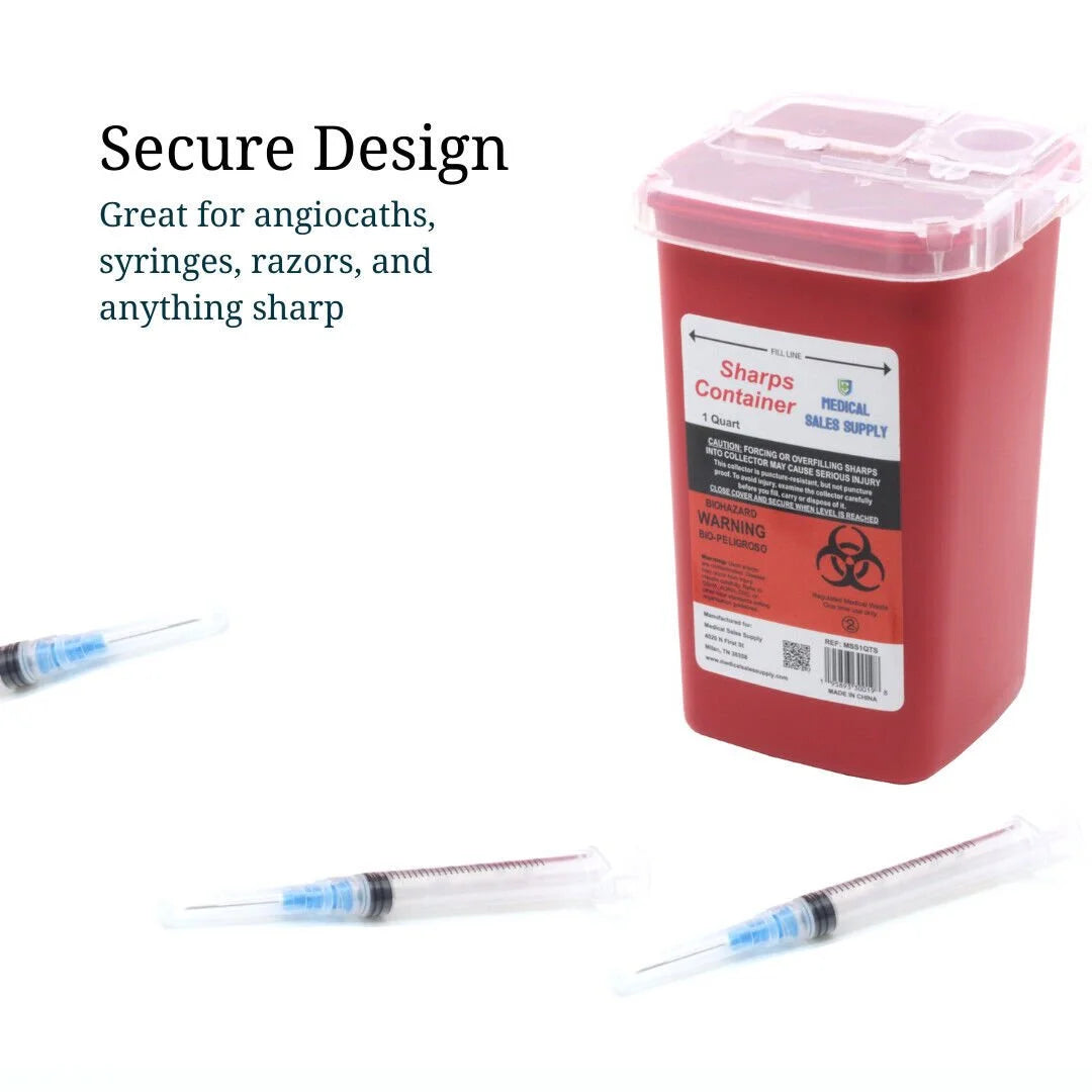 Portable GSC-1Q Sharps Container for Biohazard Needles