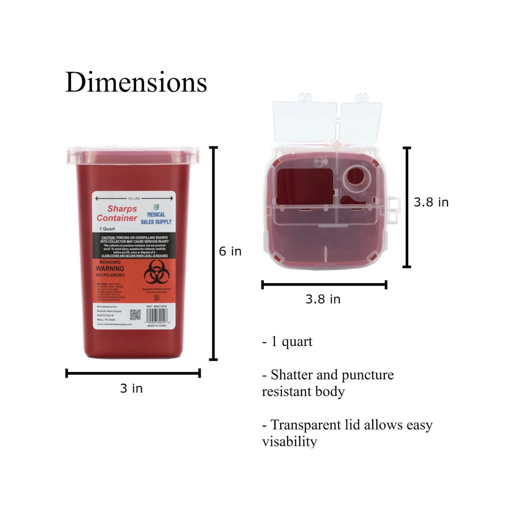 Portable GSC-1Q Sharps Container for Biohazard Needles