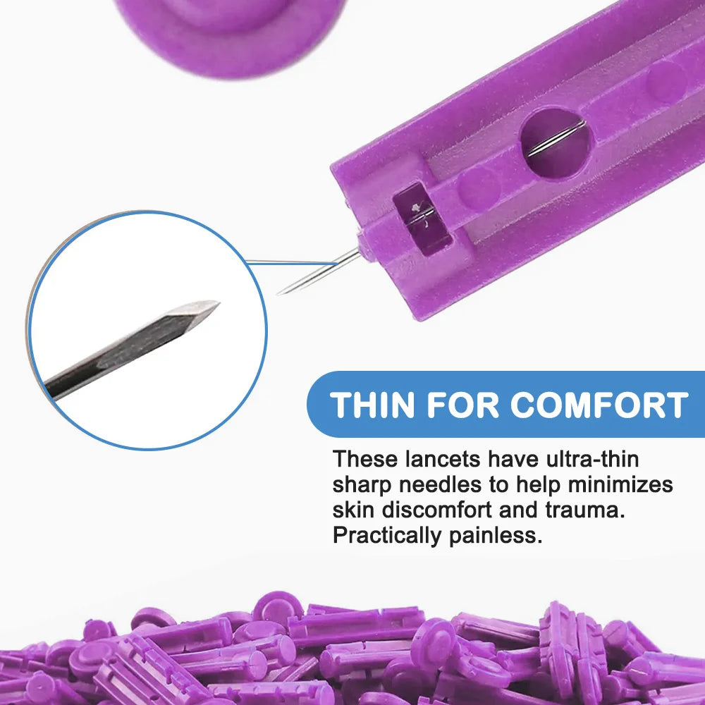 50/150/200 Pcs Lancets for Diabetes Testing, 30 Gauge Blood Sugar Lancets, Diabetic Lancets for Lancing Device