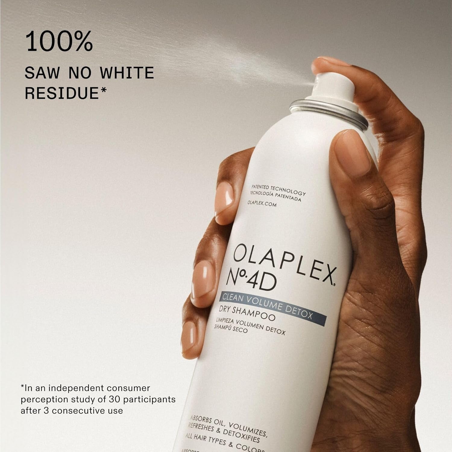 No. 4D Clean Weightless Volume Dry Shampoo, Detoxifies Scalp, Neutralizes Odor, Leaves Hair Feeling Clean, for All Hair Types, 1.69 Oz