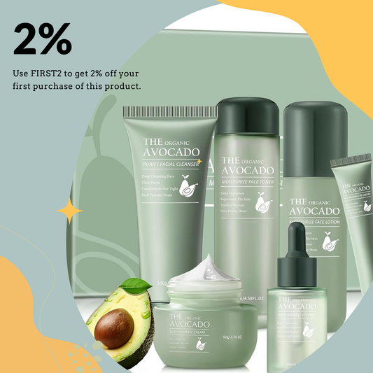 Avocado Complete Facial Care Set - Hydration & Anti-Aging – 6 Products