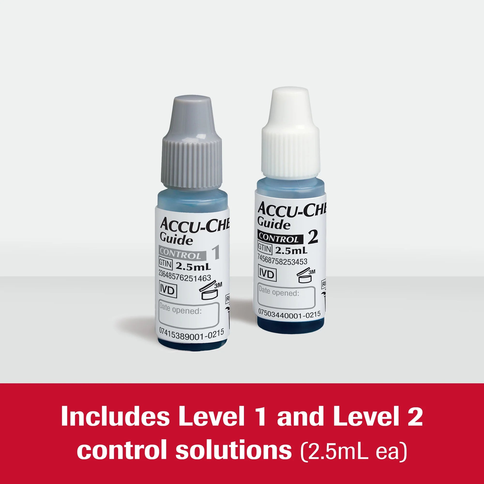 Guide Diabetes Control Solution for Diabetic Blood Glucose Monitoring (Level 1 & 2 for Guide and Guide Me Test Meters)