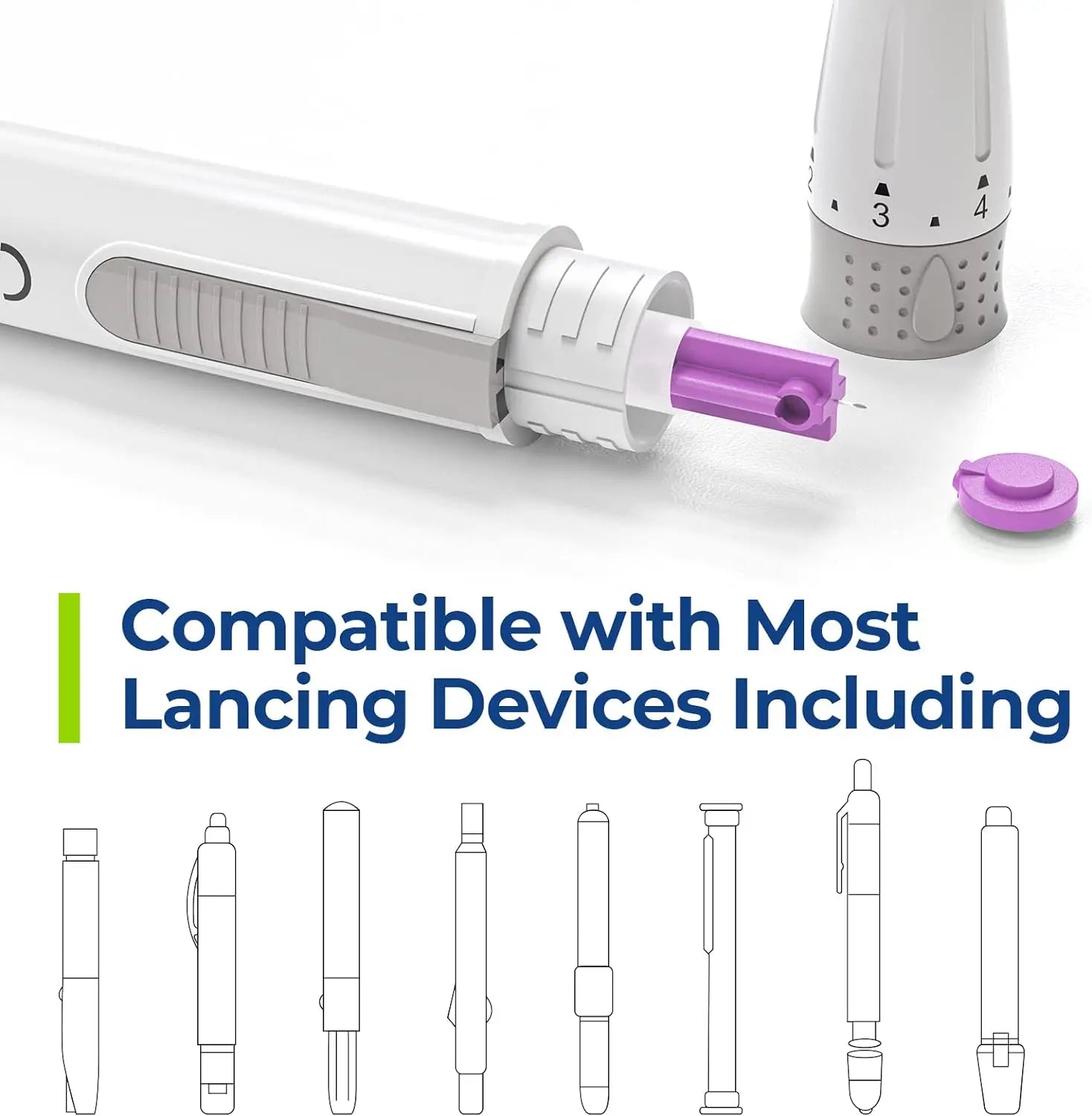 50/150/200 Pcs Lancets for Diabetes Testing, 30 Gauge Blood Sugar Lancets, Diabetic Lancets for Lancing Device