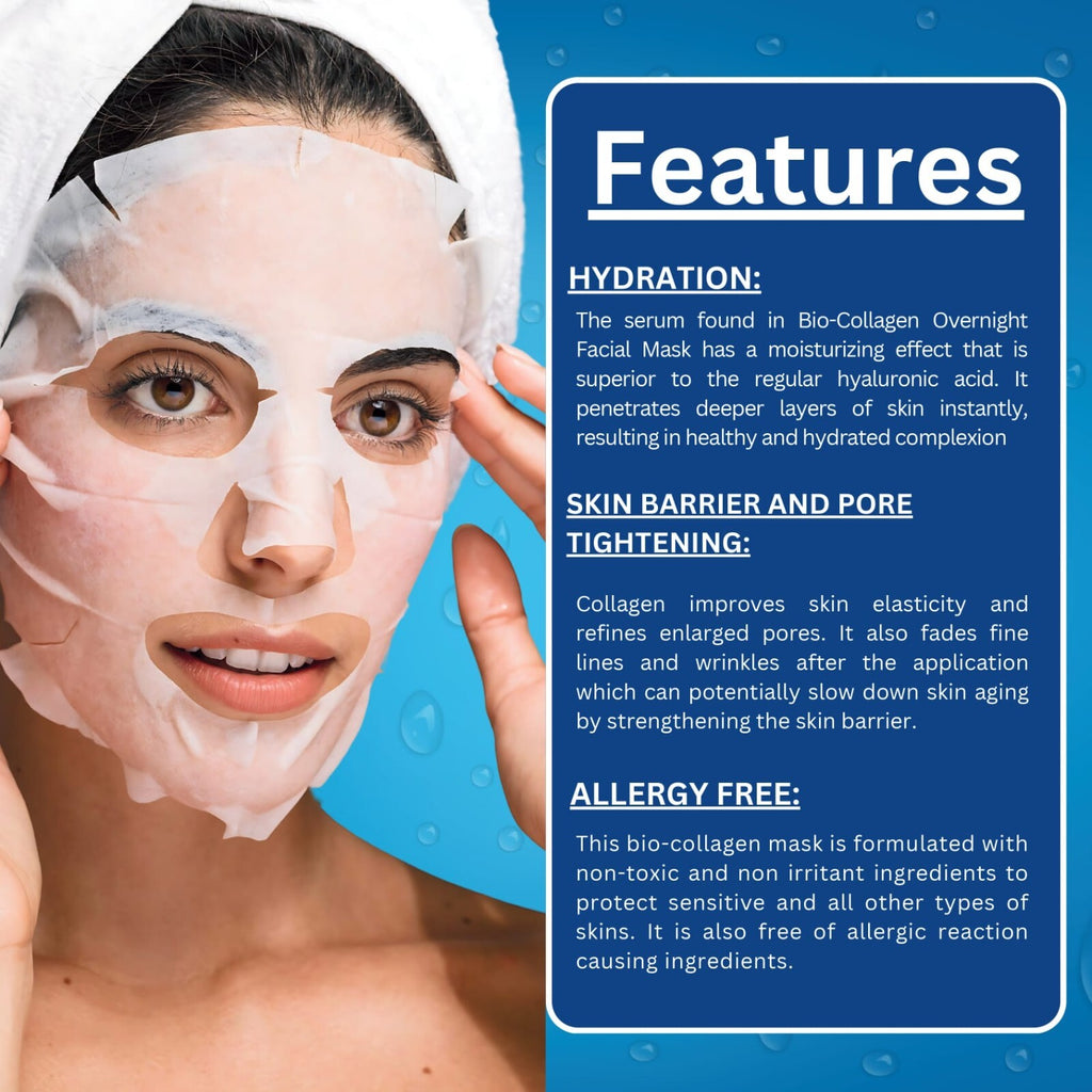 Korean Beauty Bio-Collagen Real Deep Facial Mask 34G X 4 Ea