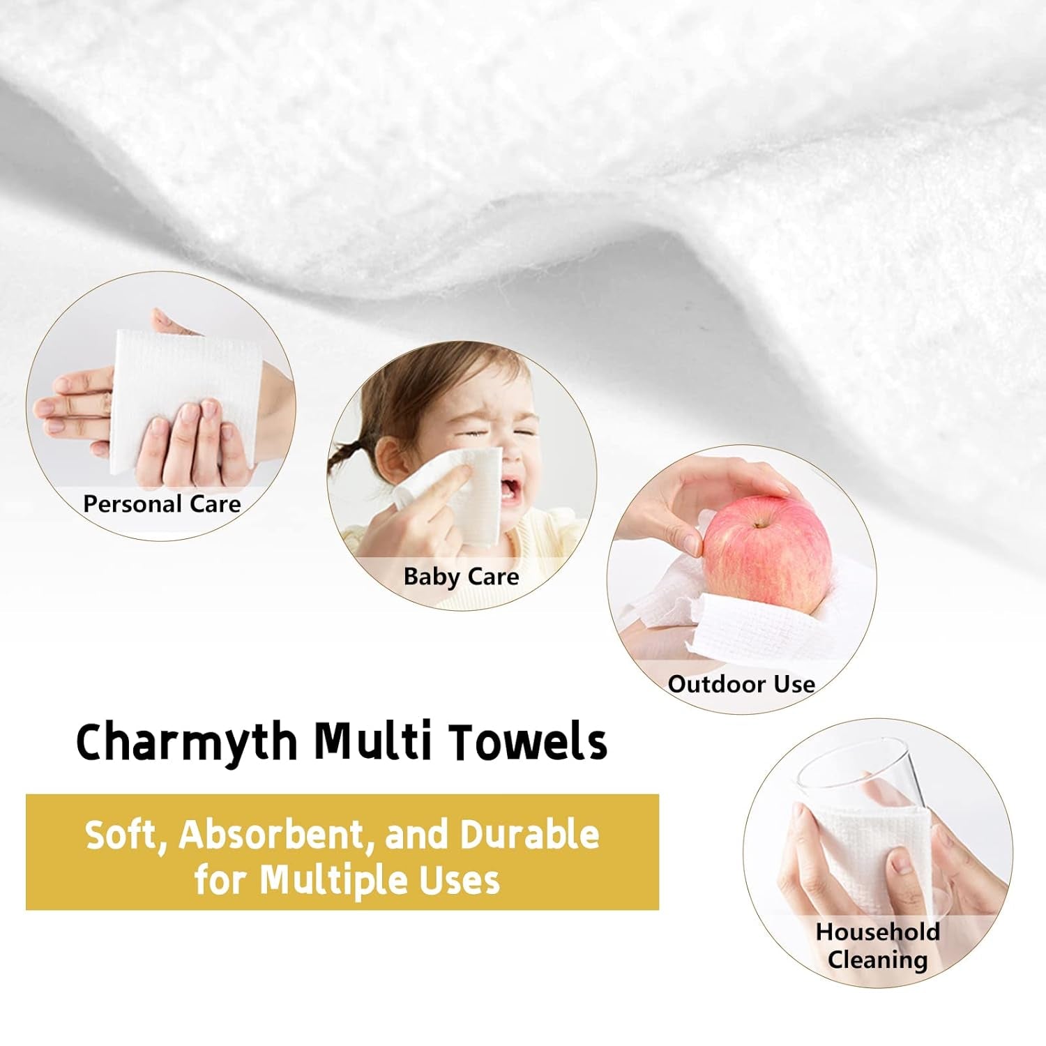 Disposable Face Towels XL 100 Count - Extra Thick Soft Makeup Remover Wipes for Sensitive Skin Degradable Facial Cleansing Towels
