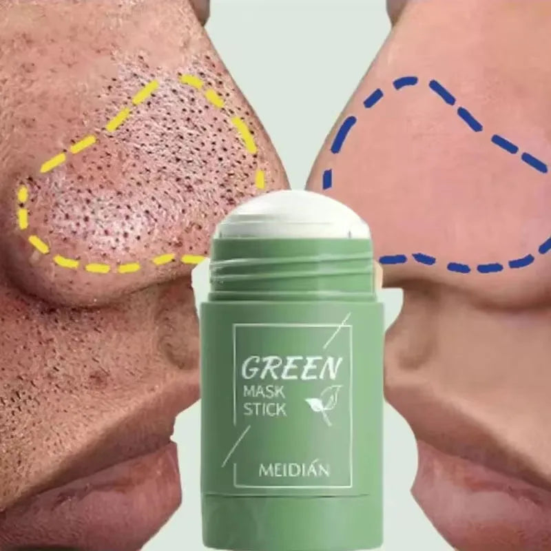 Green Tea Remove Blackhead Solid Mask Dispel Acne Blemish Cleansing Stick Mask Shrink Pores Tighten Whitening Skin Care Products